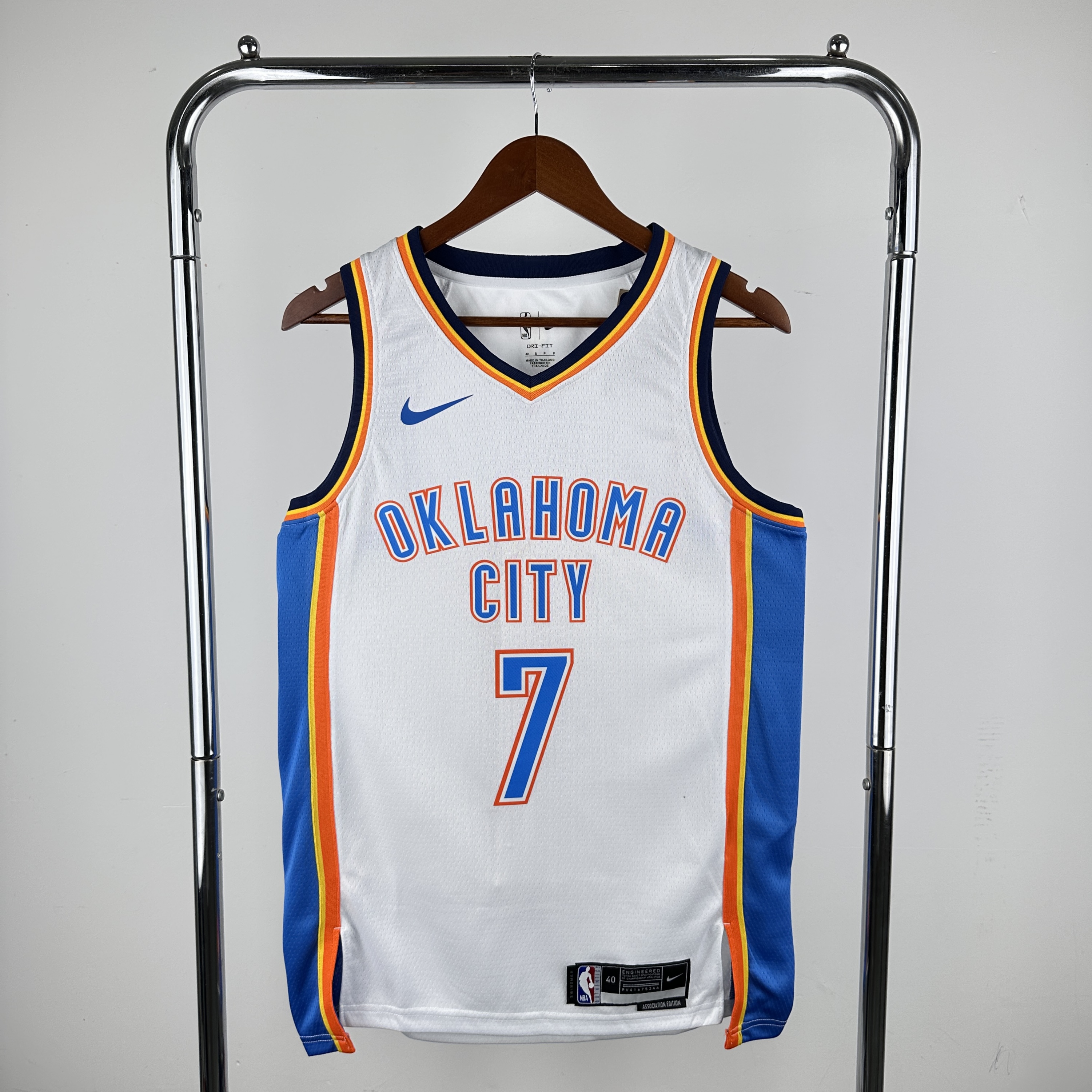 Men Oklahoma City Thunder #7 Holmgren White Nike 2024 NBA Jersey